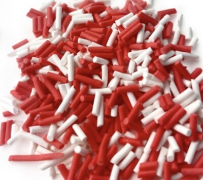 Canadiana Polymer Clay Sprinkles Red/white