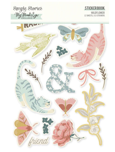 Sticker Book Wildflower 513 Pcs