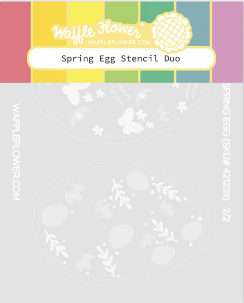 Spring Egg Colouring Stencil 2pcs