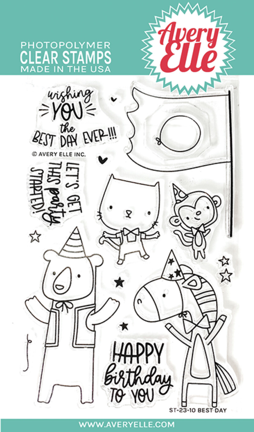 Best Day Clear Stamps 15 Pcs