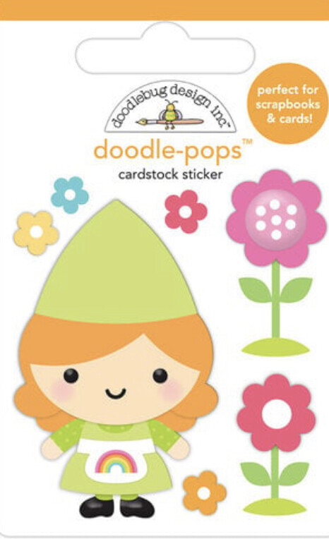 Doodle Pops 3D Cardstock Sticker Garden Gnome