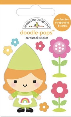 Doodle Pops 3D Cardstock Sticker Garden Gnome