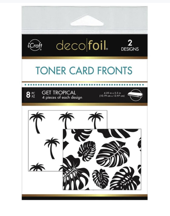 Deco Foil Toner Card Front Get Tropical 4.25x5.5