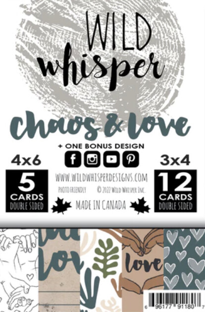 Chaos &amp; Love 5- 4x6 Double Sided Cards And  12-3x4 Double Sided Cards