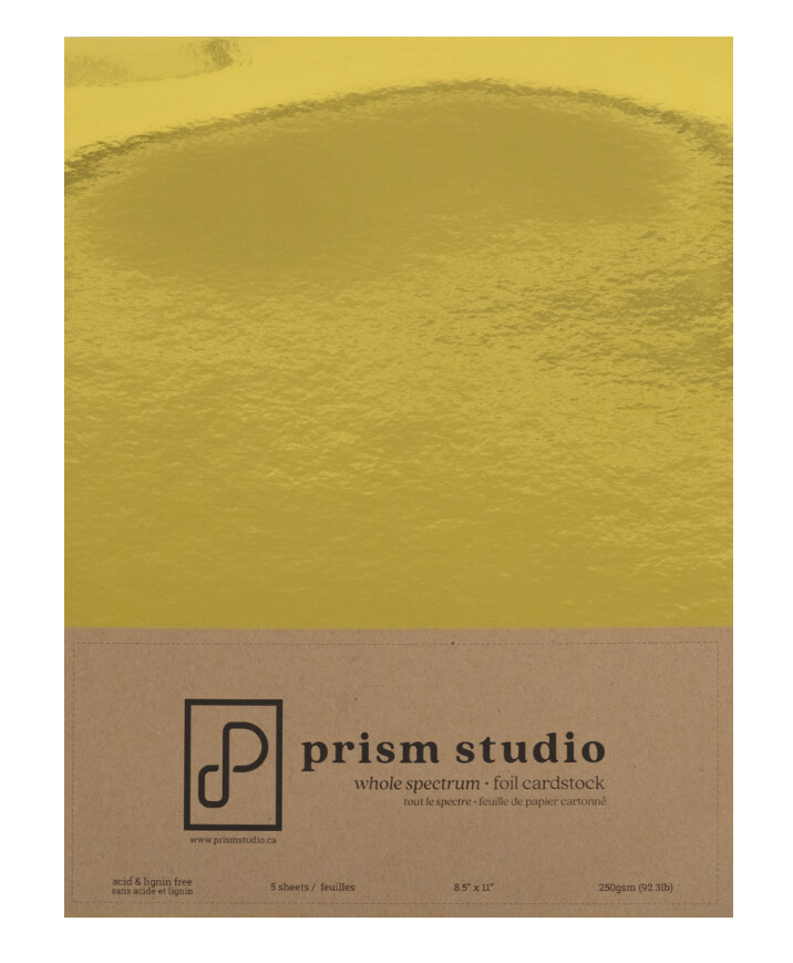 8.5x11 Whole Spectrum Foil Cardstock Pharaoh 250gsm