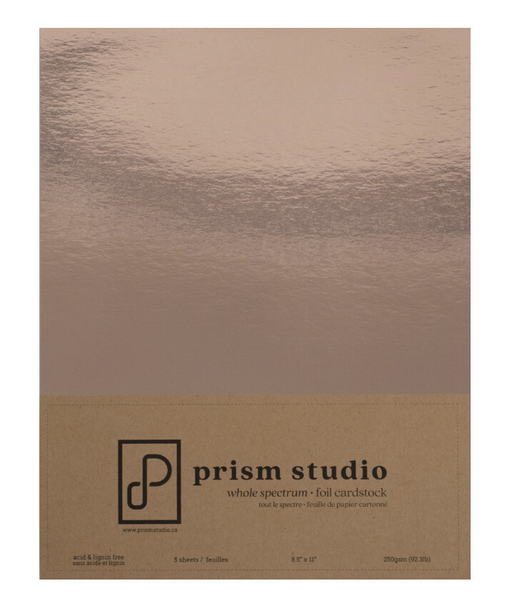 8.5x11 Whole Spectrum Foil Cardstock Rose Gold 250gsm