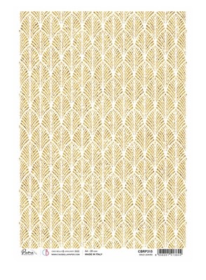 Piuma Rice Paper A4 Sheet Gold Leaves 1pc