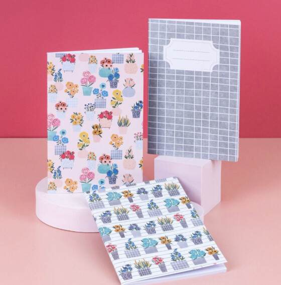 Violet Studio  Rainbow Blooms Notebook 3Pk