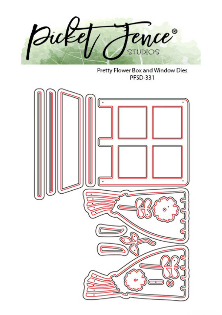 Pretty Flower Box And Windows Cutting Dies