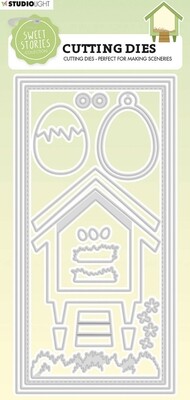 SS Cutting Die Henhouse Sweet Stories 130x270x1mm 17 PC nr.207