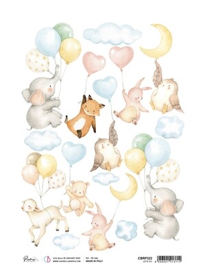 A4 Piuma Rice Paper My Tiny World Let&#39;s Fly
