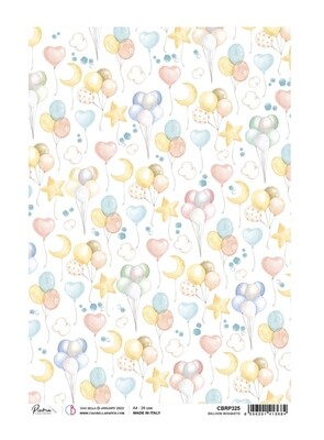 A4 Piuma Rice Paper My Tiny World Balloon Bouquets