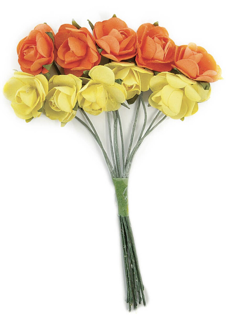 Sunset Mini Paper Blooms 10/pk 2 Colours