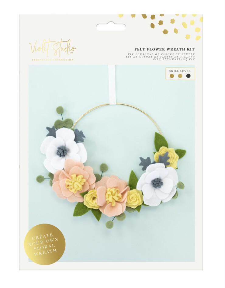 Violet Studio Felt Flower Wreath Kit