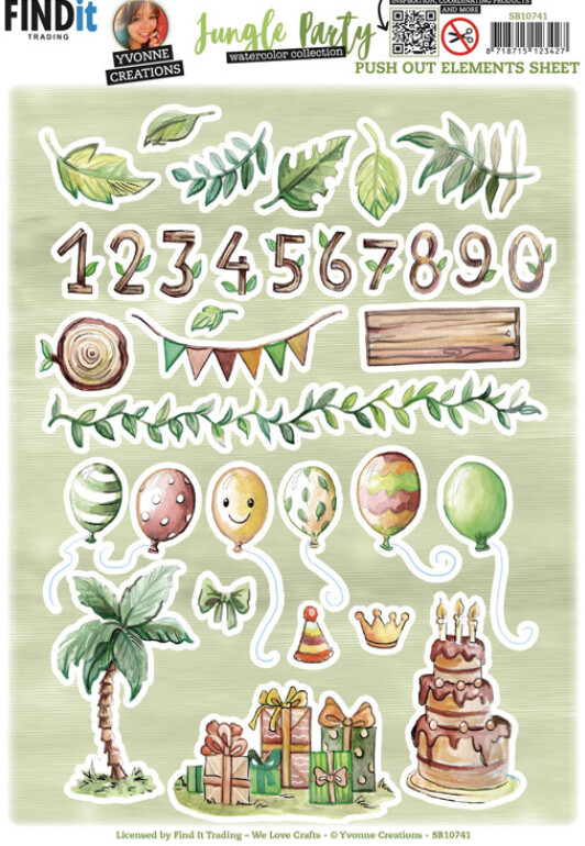Yvonne Creations Jungle Creations Push Out Elements A