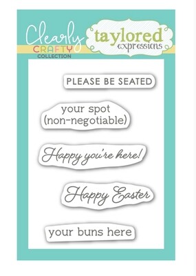 Please Be Seated Clear Stamp Sentiments
