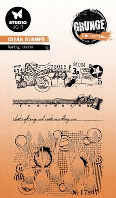 Spring Crafts Grunge Collection Clear Stamp NR398 4 Pcs