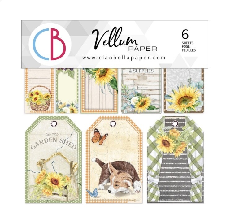 6x6 Farmhouse Garden Fussy Cut Vellum Pk