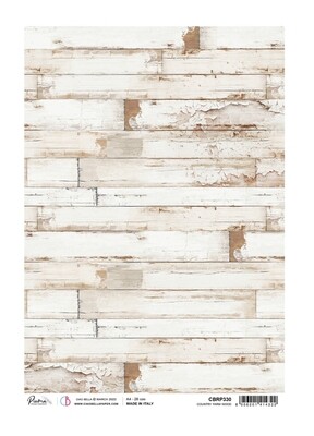 A4 Piuma Rice Paper Country Farm Wood 1 Sheet