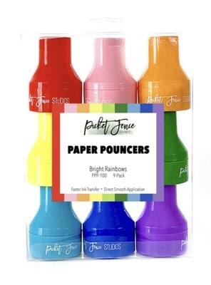 Bright Rainbow Paper Pouncers 9 Pk