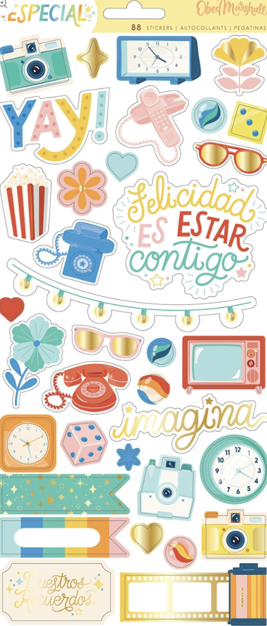 6x12 Sticker Sheet - Especial 88pcs