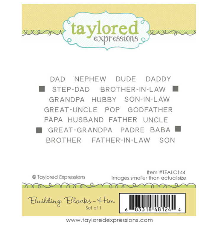Building Blocks - Him Rubber Stamps