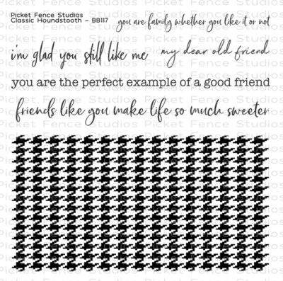 Classic Hounds Tooth Clear Stamps 6pcs
