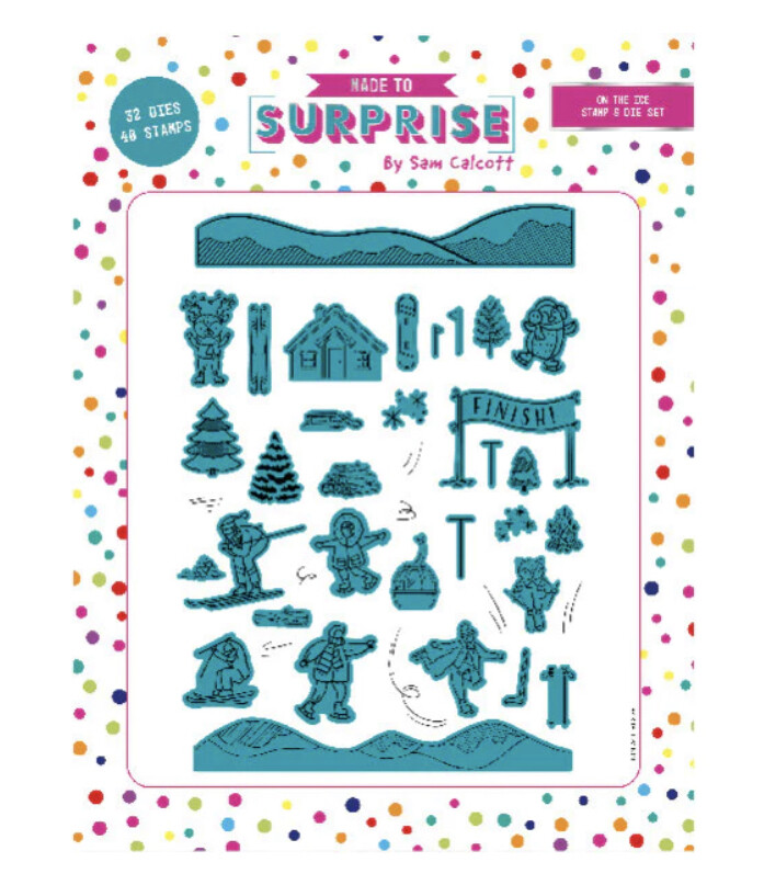 Stamp And Die Set Moving Scenes - On The Ice Christmas 62pcs