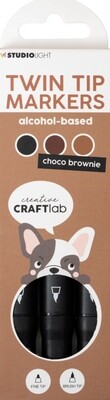 CCL Alcohol Markers Choco Brown Essentials 3 Pcs NR07