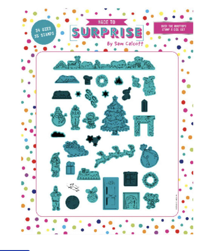 Stamp And Die Set Moving Scenes - Over The Roof Tops 69 Pcs