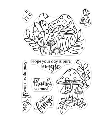 Happy Fungi Clear Stamp Set