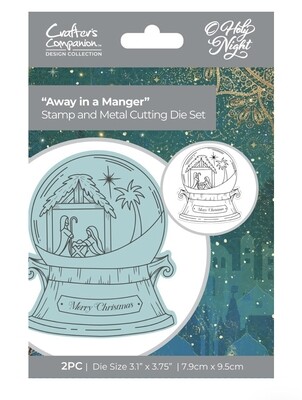 O&#39;Holy Night - Away In A Manger Clear Stamp And Die Combo