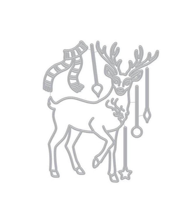 Holiday Reindeer Fancy Die