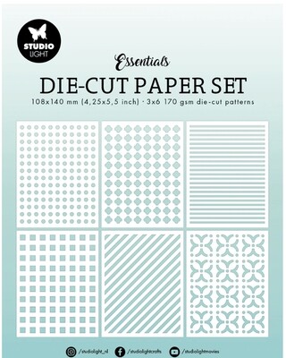Essentials- Paper Die Cut Paper Sheets 3x6&quot; 170gsm