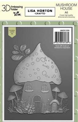 Mushroom House- A6 3D Embossing Folder &amp; Die