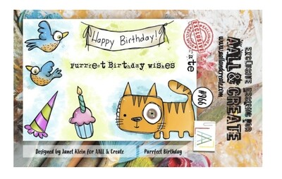 Purrfect Birthday Clear Stamp #966