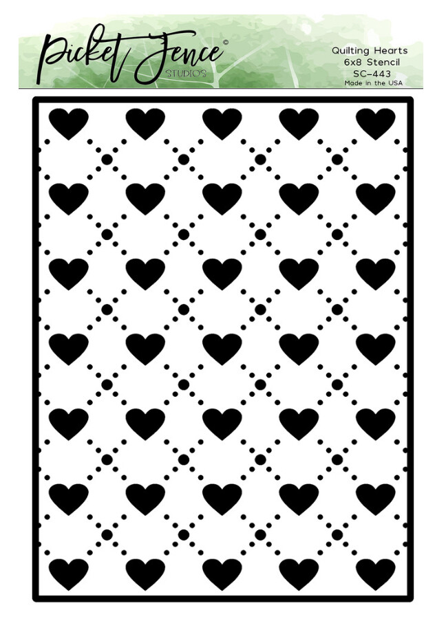 Quilting Heart Stencil 6x8 1 Pc