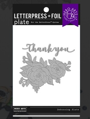 Thank You Flowers Letterpress + Hot Foil Plate (D)