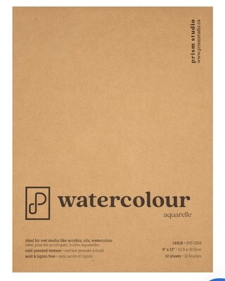 9x12 Watercolour Pad - 12 Sheets
