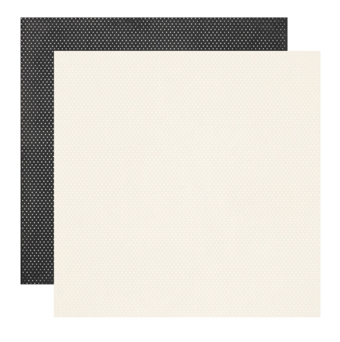 Simple Vintage Essentials Colour Pallette -  Cream&amp;Black Dot 12x12 Single Sheet