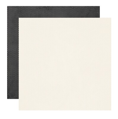 Simple Vintage Essentials Colour Pallette -  Cream&amp;Black Dot 12x12 Single Sheet