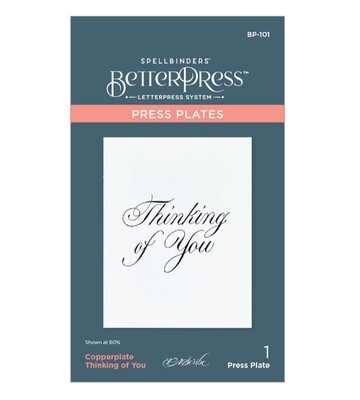 Copperplate THINKING OF YOU - BetterPress Press Plate Everyday Sentiment