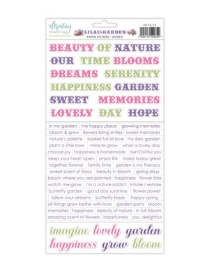 Lilac Garden 6x12 Paper Sticker Elements - Words