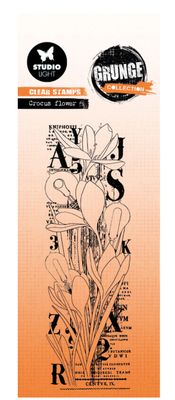 Crocus Flower Grunge Collection Clear Stamp NR 392 1pc