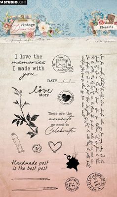 Vintage Diaries Elements 17pcs - Clear Stamps