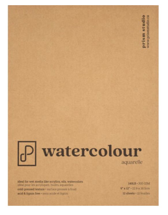 9x12 Watercolour Pad - 12 Sheets