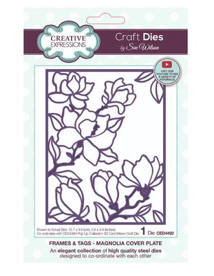 August Monthly Card Class - Creative Expressions - Magnolia Cover Plate