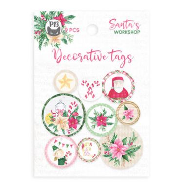 Santa&#39;s Workshop - Tag Set 01 9pcs