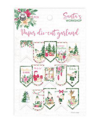 Santa&#39;s Workshop - Die Cut Garland 15 Pcs