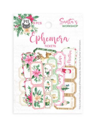 Santa&#39;s Workshop - Ephemera Tickets 9pcs